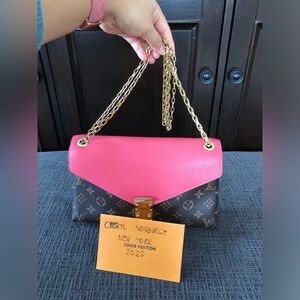 Monogram Pallas Chain Rose Litchi.